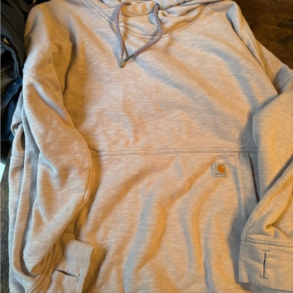 Newberry Hoodie | Carhartt Reworked oyster light purple thumb holes size XL - Picture 2 of 3